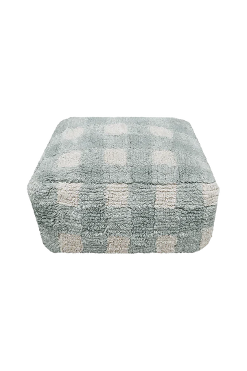 Wasbare poef - Vichy Blue Sage - Lorena Canals